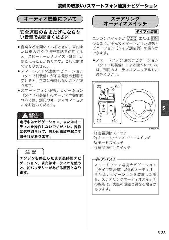 ステアリングオーディオ